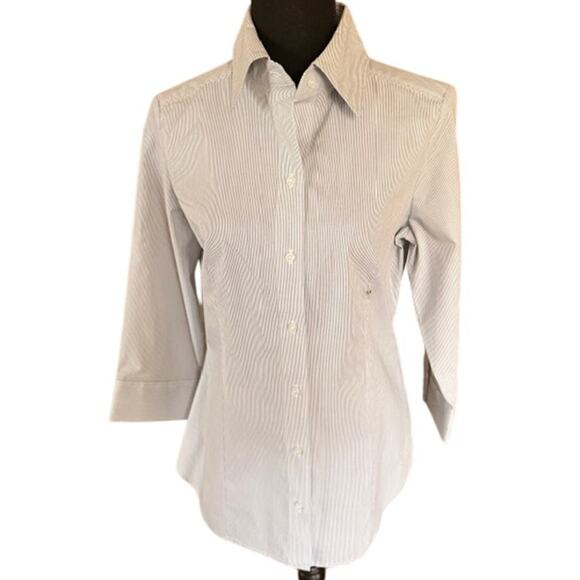 New York & Company Striped Button-Down Shirt – Size Medium NWT - Picture 2 of 8